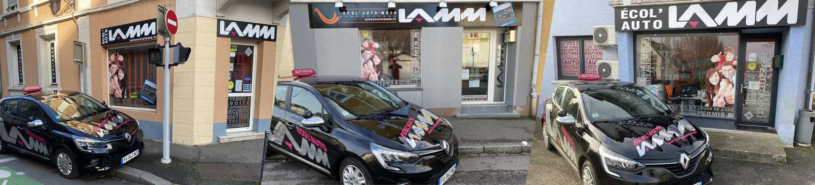 montage agence auto école Lamm Mulhouse Bourtzwiller et SaintLouis en2021